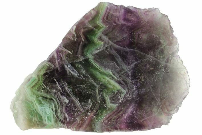 Polished Green & Purple Fluorite Slab - China #98605